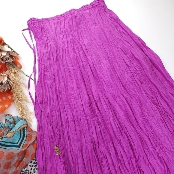 Banana Republic Pink Fuscia Silk Skirt Size Xs - Picture 8 of 11